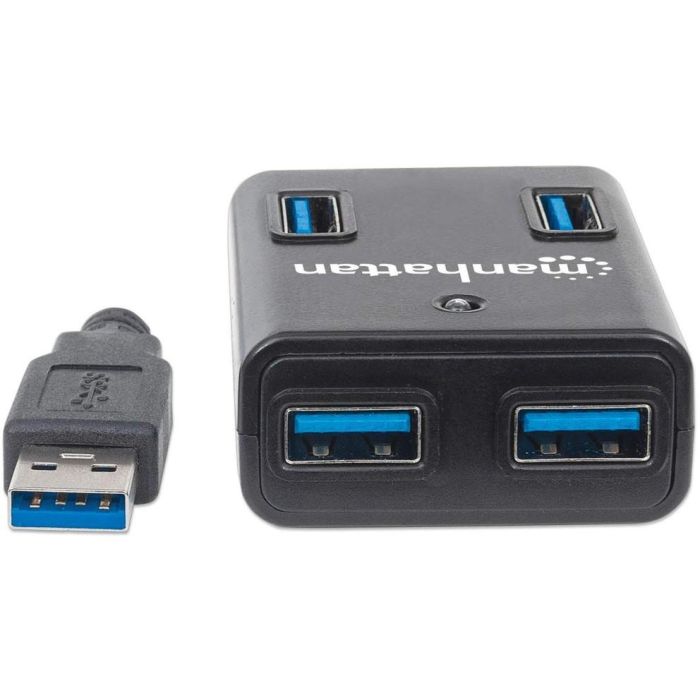 MANHATTAN USB-HUB 4-Port USB 3.0 schwarz mit Netzteil 2