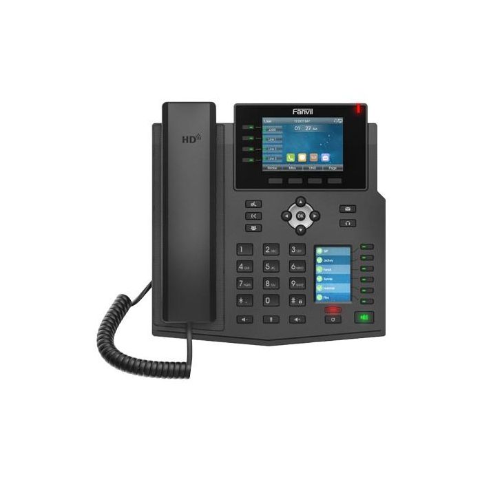 Fanvil X5U V2 Teléfono IP Escritorio 16 Líneas Negro con Pantalla 3.5" LCD, Gigabit Ethernet, Wi-Fi, Bluetooth, PoE 1 Fanvil X5U V2 Teléfono IP Escritorio 16 Líneas Negro con Pantalla 3.5" LCD, Gigabit Ethernet, Wi-Fi, Bluetooth, PoE 1