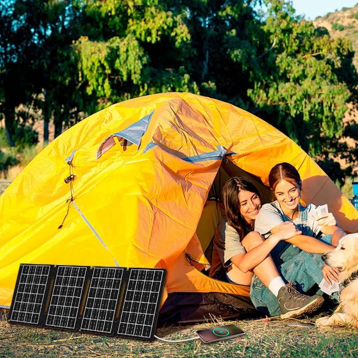 Paneles solares plegables con salida usb a y c, 15 W 2 Paneles solares plegables con salida usb a y c, 15 W 2