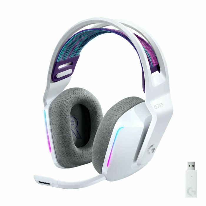 Auriculares para juegos - Inalámbricos - LOGITECH G - G733 LIGHTSPEED - Blanco