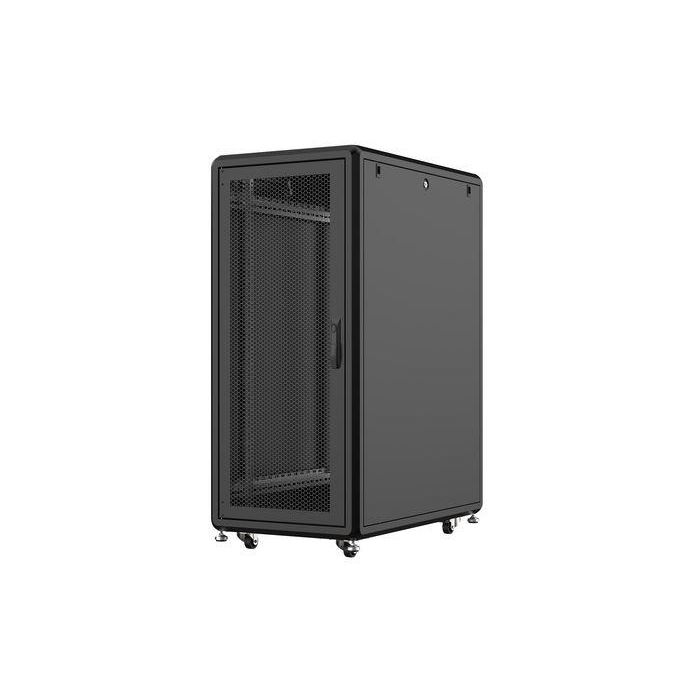 Lanview 19" 26U Armario Rack para Servidor De Pie 600x1000mm, Puerta Cristal Templado, Ventilación Pasiva, Gestión Cables, Fácil Montaje