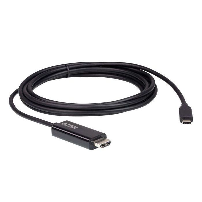 Aten UC3238 Adaptador USB-C a HDMI 4K@60Hz con Cable de 2.7 metros. Conecta Laptops, PCs y Smartphones a TV, Monitor o Proyector para Video/Audio HD Plug & Play.