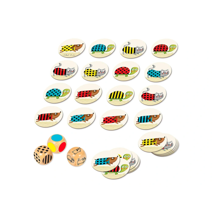 Goula Juego de Rapidez Visual Cath It! para Niños a Partir de 3 Años, Contiene 30 Piezas de Madera (27 Fichas y 3 Dados) 1 Goula Juego de Rapidez Visual Cath It! para Niños a Partir de 3 Años, Contiene 30 Piezas de Madera (27 Fichas y 3 Dados) 1