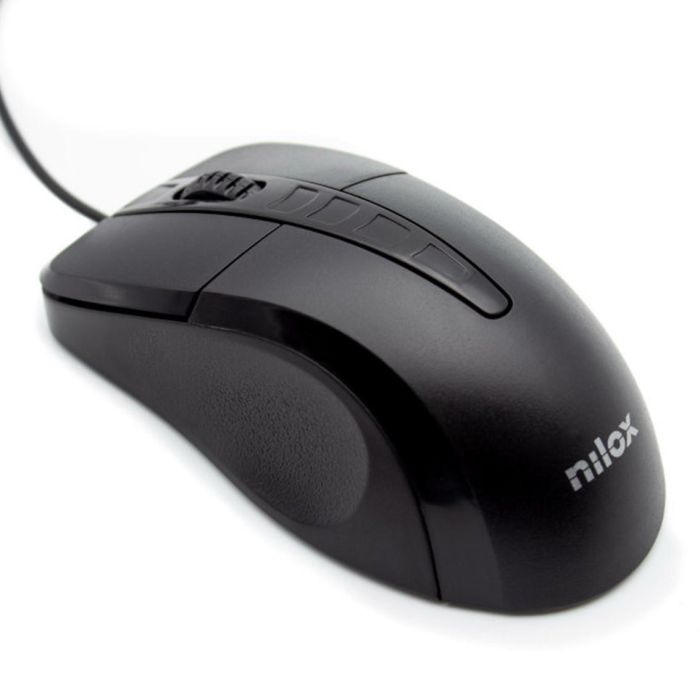 Nilox Ratón Óptico USB 1000DPI Negro - Compatible con Windows, Linux, Mac 1