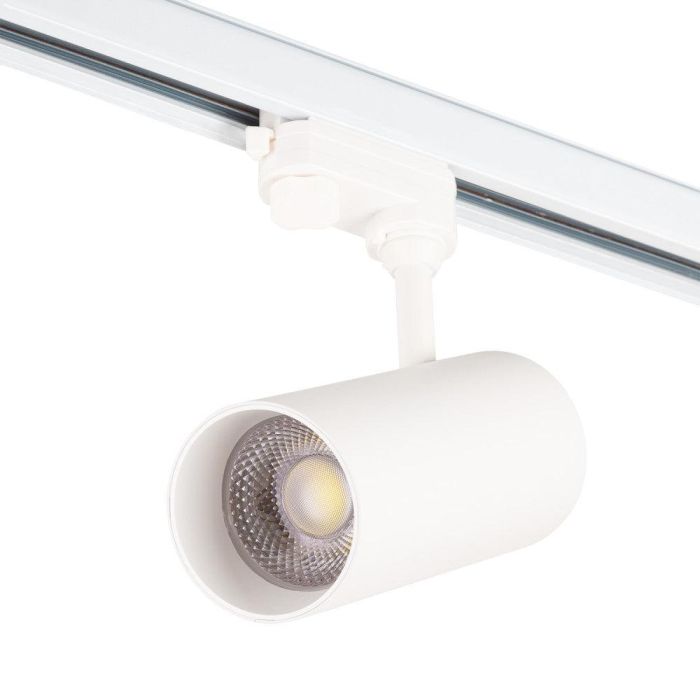 Foco de Carril LED Trifásico Regulable 30W COB CCT 3000-6000K Flicker Free Blanco 3000Lm CRI90 IP20 1916-TL-30W-T-CCT