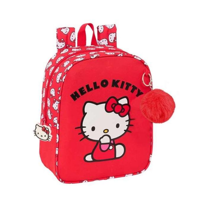 Mochila Escolar Hello Kitty Iconic Blanco Rojo 22 x 27 x 10 cm Mochila Escolar Hello Kitty Iconic Blanco Rojo 22 x 27 x 10 cm