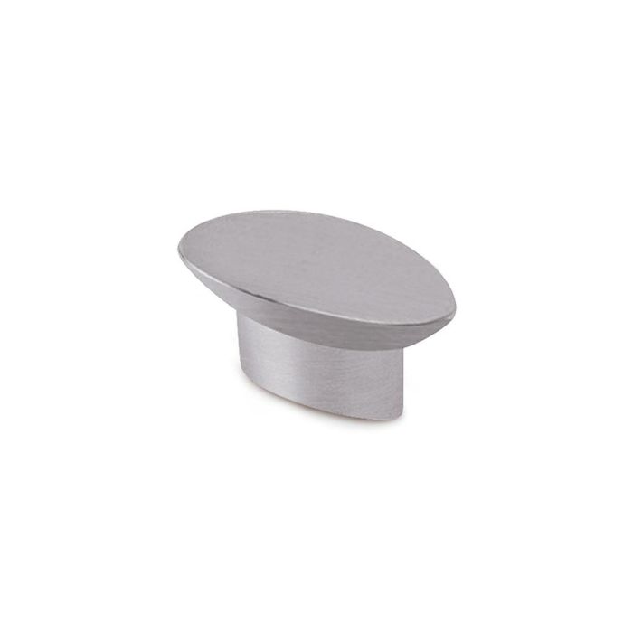 Rei Blister con 4 pomos metálicos para mueble, acabado cromo mate 41x19mm mod. 743