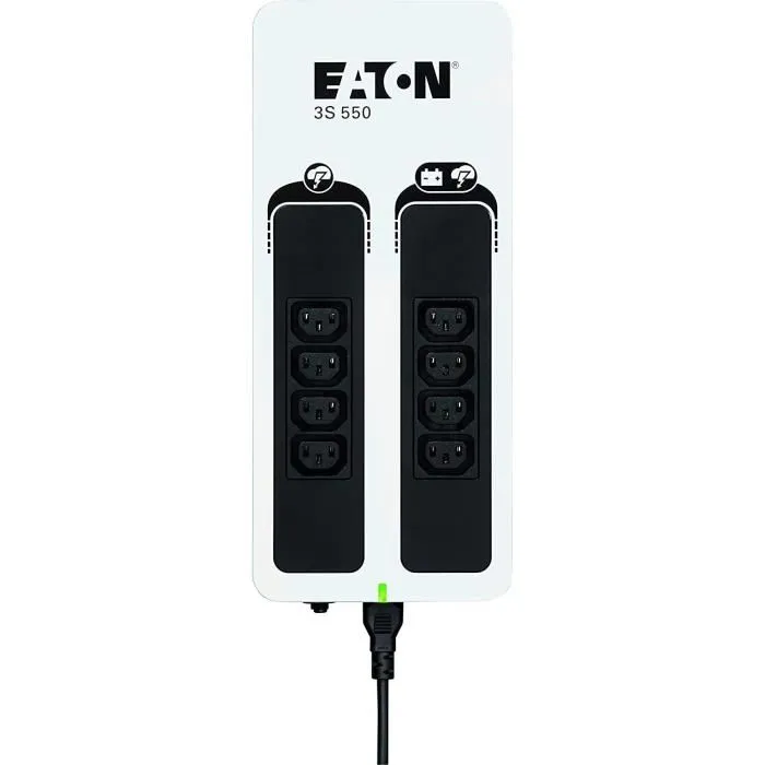 Eaton 3S 550 Inversor IEC, Regleta de Alimentación, Pararrayos - 8 Enchufes 1