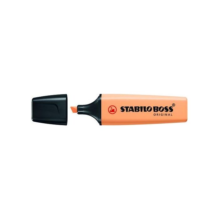 Marcador Fluor Stabilo Boss 70 Pastel Naranja Palido 10 unidades