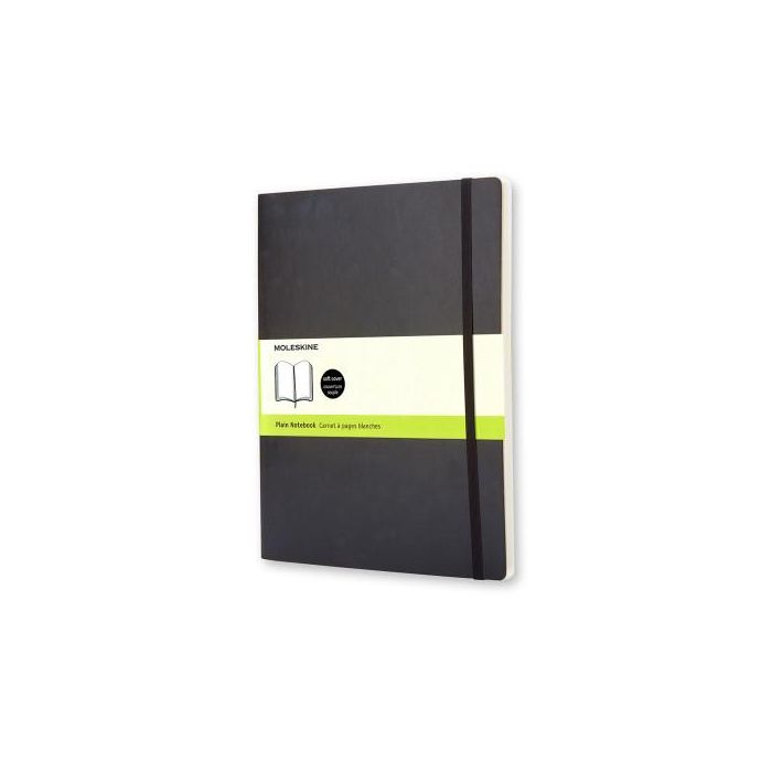 Cuaderno Moleskine Clasico Tapa Blanda 19X25 192H 70Gr. Lisa Con Goma Negra