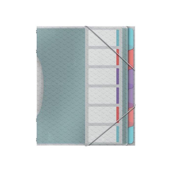 Carpeta Clasificadora Esselte Colour Breeze A4 Pp 6 Separad.Con Goma Surtido 3 unidades