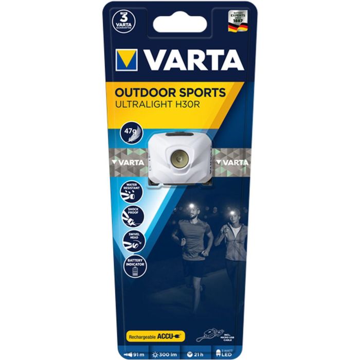 Linterna LED para la Cabeza Varta ULTRALIGHT H30R 1