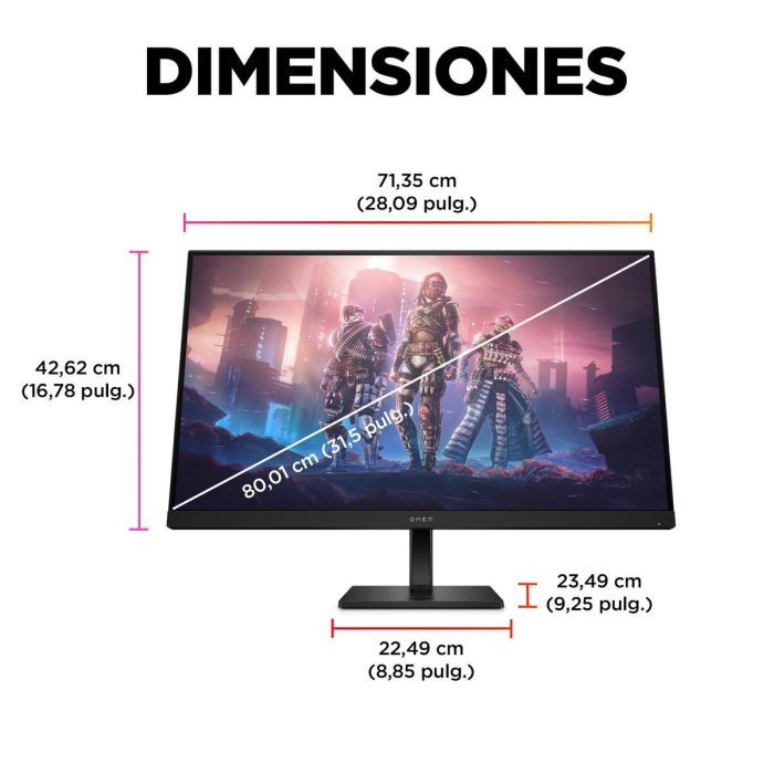 Monitor Gaming HP 780K0E9#ABB Quad HD 32" 3