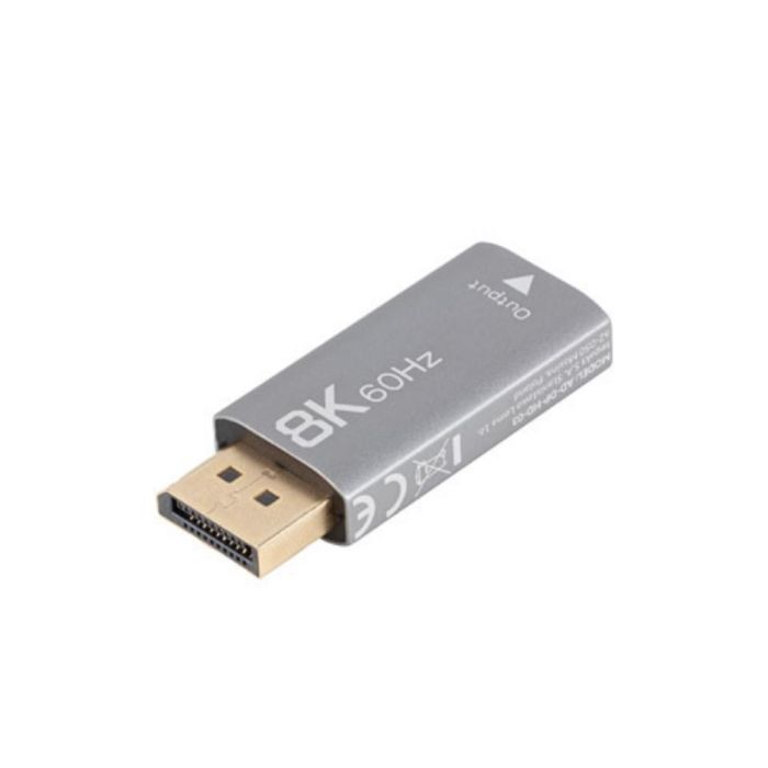 Lanberg Adaptador DisplayPort 1.4 a HDMI 2.1 - Soporte 8K 4K 240Hz 48Gbps Macho/Hembra Chapado Oro Conexión Directa Plata 0 Lanberg Adaptador DisplayPort 1.4 a HDMI 2.1 - Soporte 8K 4K 240Hz 48Gbps Macho/Hembra Chapado Oro Conexión Directa Plata 0