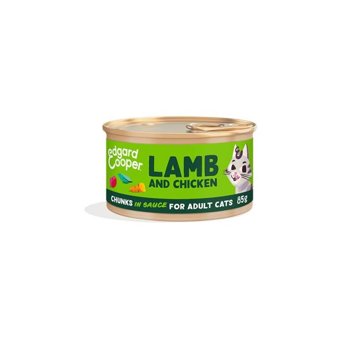Feline Adult Trocitos de Cordero y Pollo en Lata - Pack de 18 unidades de 85 gr Feline Adult Trocitos de Cordero y Pollo en Lata - Pack de 18 unidades de 85 gr