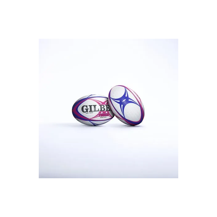 Gilbert Pelota de Rugby Touch Talla 4 Hombre Rosa y Azul