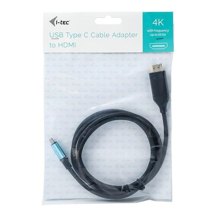 Cable USB-C a HDMI i-Tec C31CBLHDMI60HZ2M Negro 2 m 4K Ultra HD 4 Cable USB-C a HDMI i-Tec C31CBLHDMI60HZ2M Negro 2 m 4K Ultra HD 4