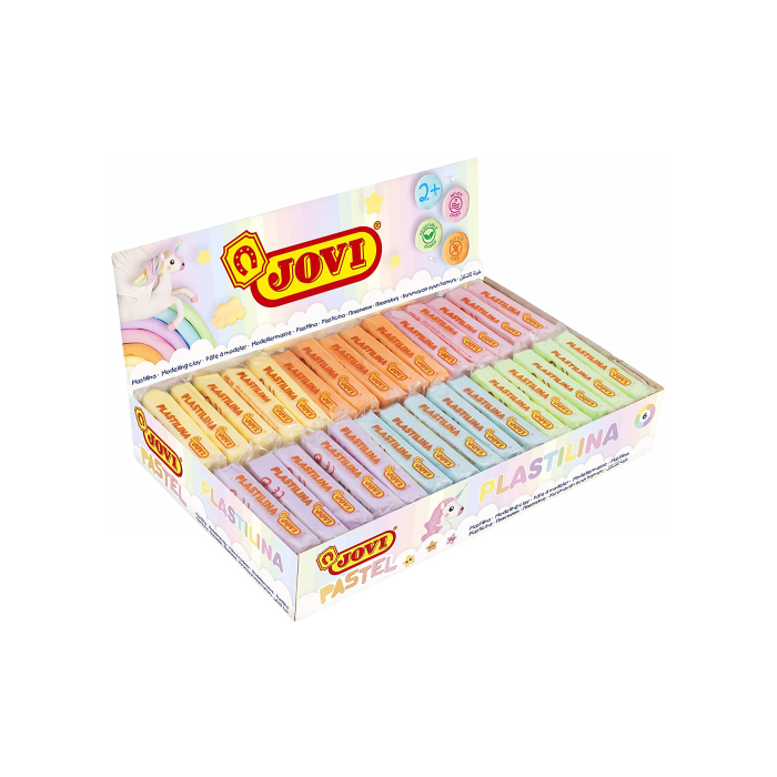 Plastilina Jovi 70 Tamaño Pequeño Caja De 30 Unidades Colores Pastel Surtidos 50 gr