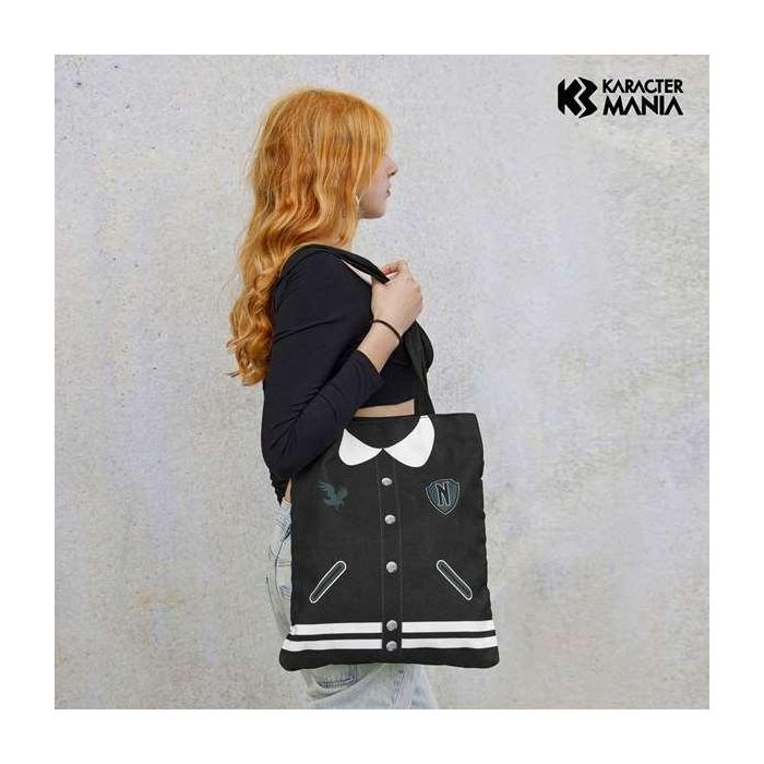 Karactermania Bolsa de la Compra Shopping Miércoles Varsity Algodón Negro 40 x 34 x 1 cm 1 Karactermania Bolsa de la Compra Shopping Miércoles Varsity Algodón Negro 40 x 34 x 1 cm 1