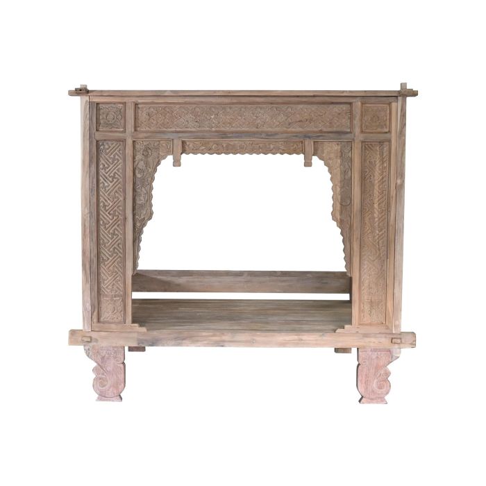 DKD Home Decor Indo 1c25 Cama con Dosel Madera Teca Natural Acabado Decape Desmontable 225x160x206 cm DKD Home Decor Indo 1c25 Cama con Dosel Madera Teca Natural Acabado Decape Desmontable 225x160x206 cm