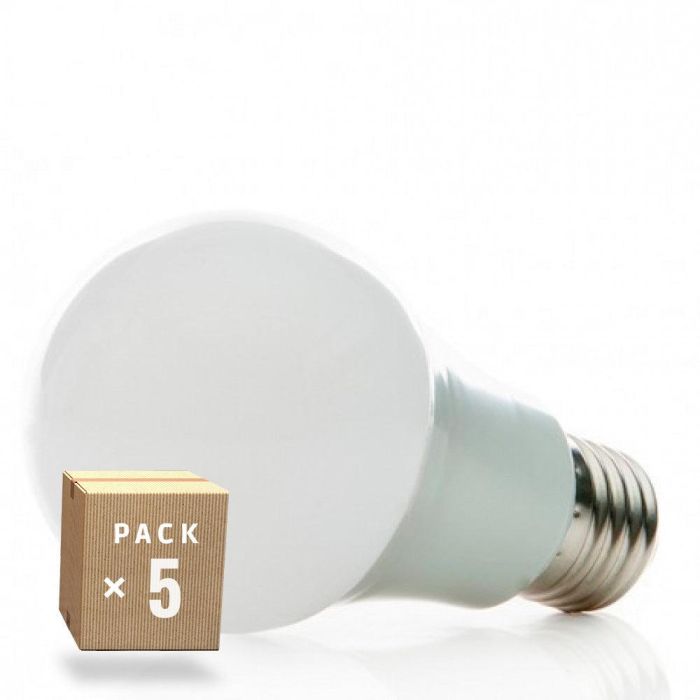 Pack 5 Bombillas LED E27 7W 630Lm 6000ºK 40.000H [HO-ED-B3-E27-7W-CW-PK5-AP]