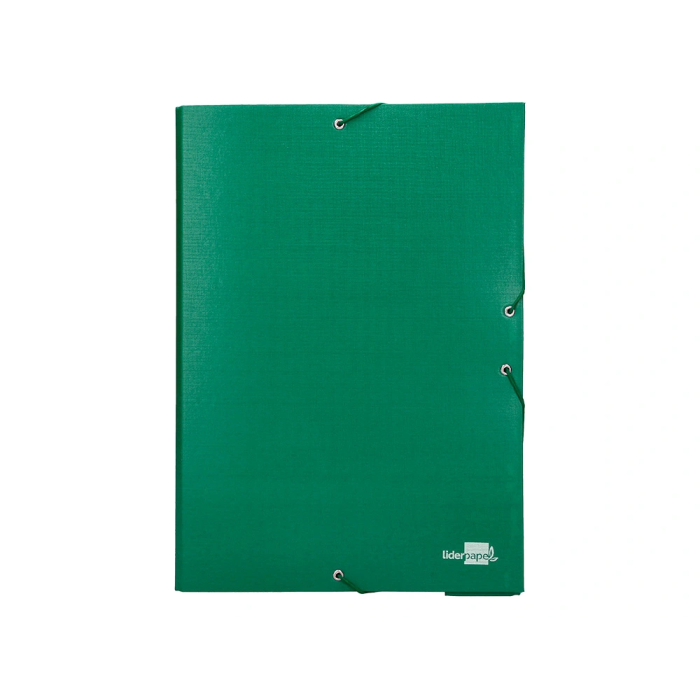Liderpapel Carpeta proyectos folio lomo 50mm cartón forrado verde 250x350 mm 1