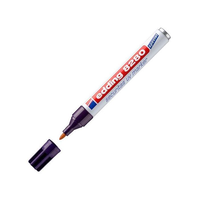 Edding Marcador de Seguridad Ultravioleta Permanente Punta Redonda 1,5-3mm Resistente Agua Secado Rápido (10 Unidades) (10 Unidades)