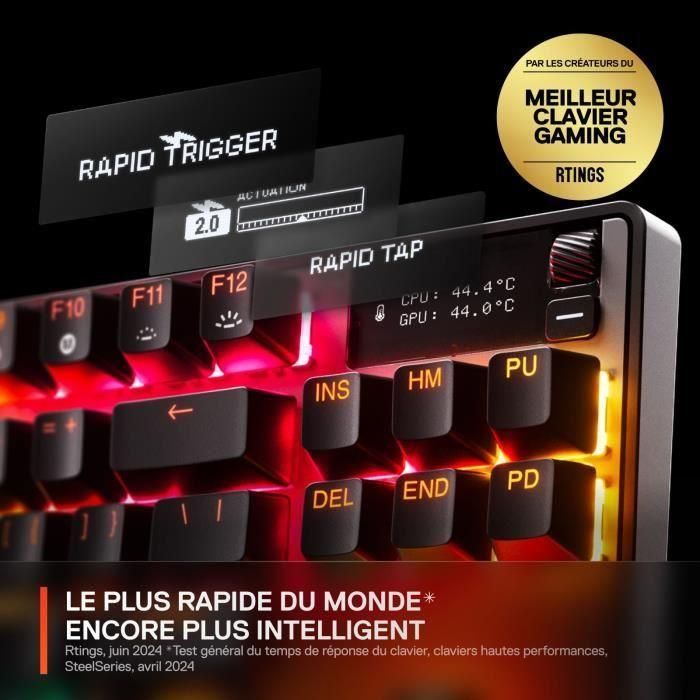 Teclado mecánico inalámbrico para juegos - STEELSERIES - APEX PRO TKL GEN 3 - Negro 4 Teclado mecánico inalámbrico para juegos - STEELSERIES - APEX PRO TKL GEN 3 - Negro 4