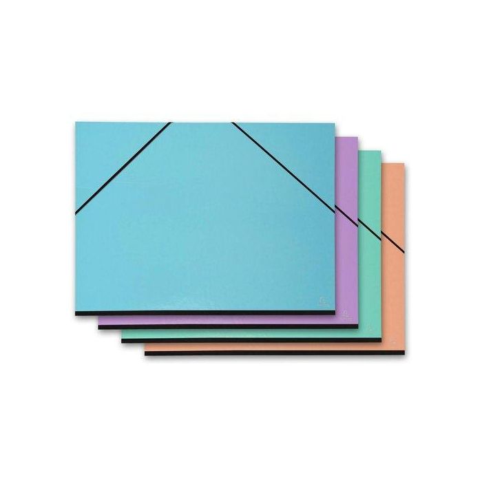 Carpeta De Dibujo Exacompta Aquarel Carton C/Gomas Y Solapas 50X65 Surtidas (4 Col.) (Set de 5)