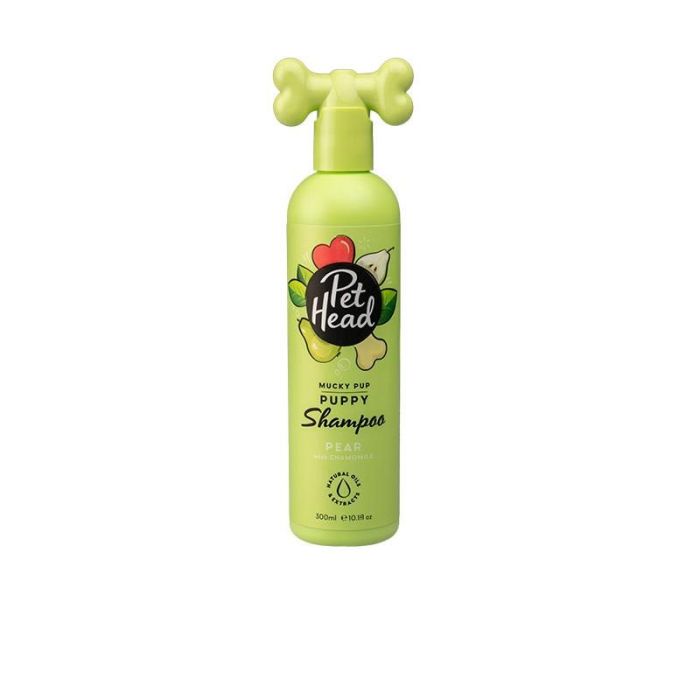 Pet Head Champú para Cachorros Mucky Puppy 300ml - Suave con Camomila y Aceite de Semilla de Pera Pet Head Champú para Cachorros Mucky Puppy 300ml - Suave con Camomila y Aceite de Semilla de Pera