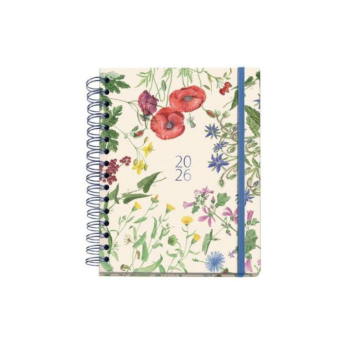 Agenda Anual (2026) Miquelrius Trends Entredos Wire-O Tapa Extra Con Goma Plus 155X213 S/V Apais. Jardin