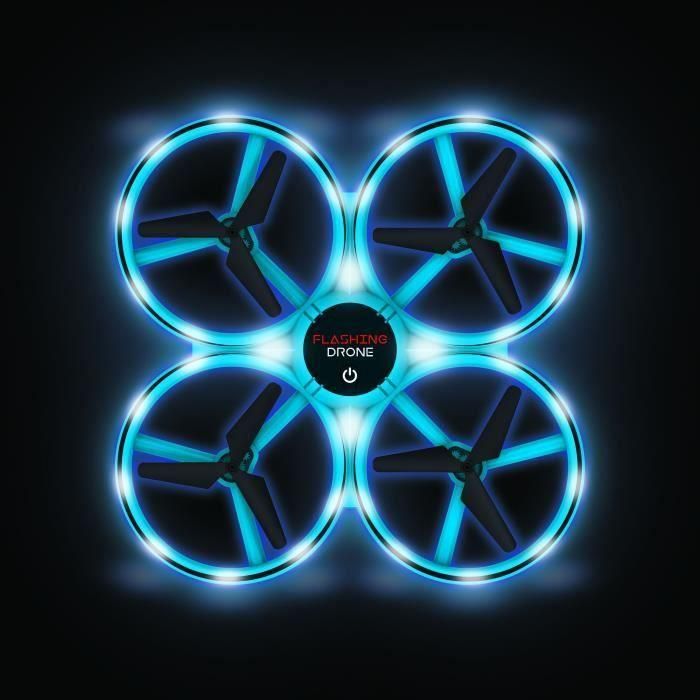FLASHING DRONE - Mini drone con LED - FLYBOTIC - Mando a distancia clásico + mando a distancia con movimiento de muñeca - Looping 360 2 FLASHING DRONE - Mini drone con LED - FLYBOTIC - Mando a distancia clásico + mando a distancia con movimiento de muñeca - Looping 360 2
