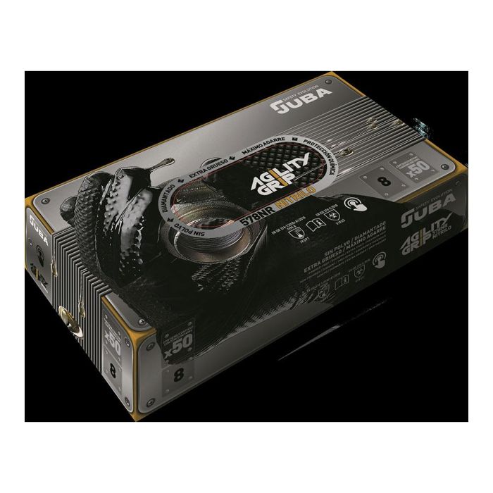 Guante agility grip nbr s/polvo negro t9.caja 50 und. juba 1 Guante agility grip nbr s/polvo negro t9.caja 50 und. juba 1