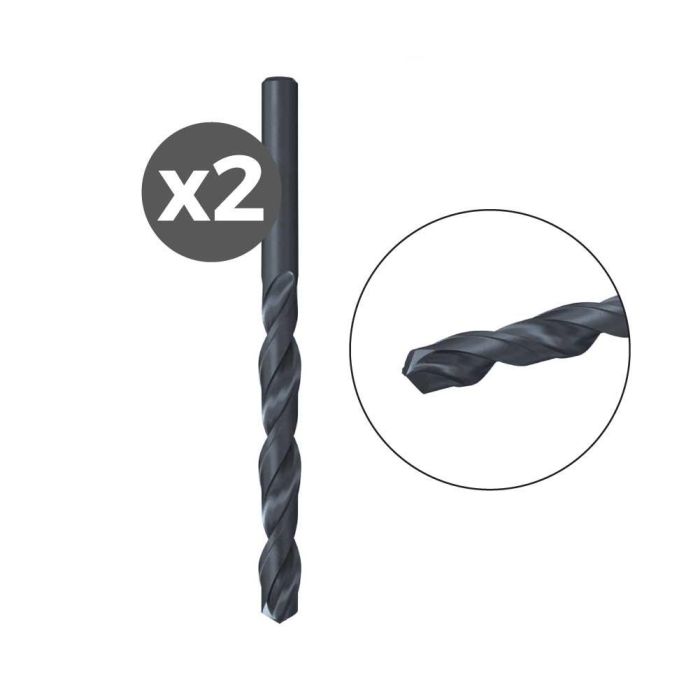 Fischer Broca Universal para Metal HSS-R DIN 338, Pack 2, Ø3,50 x 39/70 mm, Punta 118°, Alto Rendimiento, Extracción Óptima Virutas