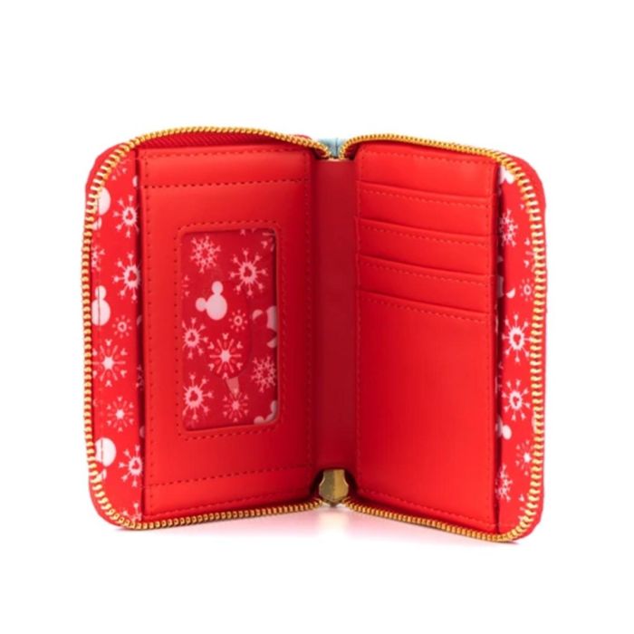 Loungefly Monedero Disney Mickey Minnie Snowman AOP - Cuero Vegano 2 Loungefly Monedero Disney Mickey Minnie Snowman AOP - Cuero Vegano 2