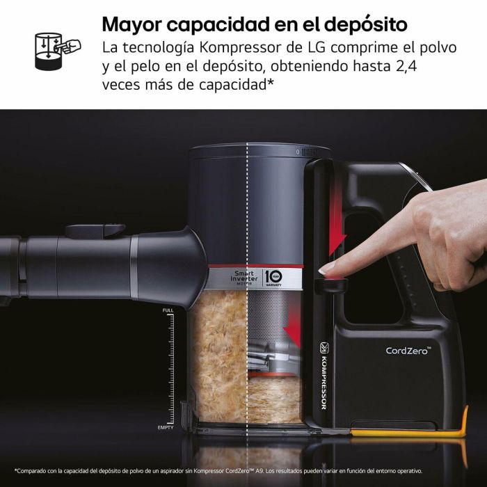 Aspirador Escoba Ciclónico Inalámbrico LG CORDZEROA9K-LITE1C 13 Aspirador Escoba Ciclónico Inalámbrico LG CORDZEROA9K-LITE1C 13