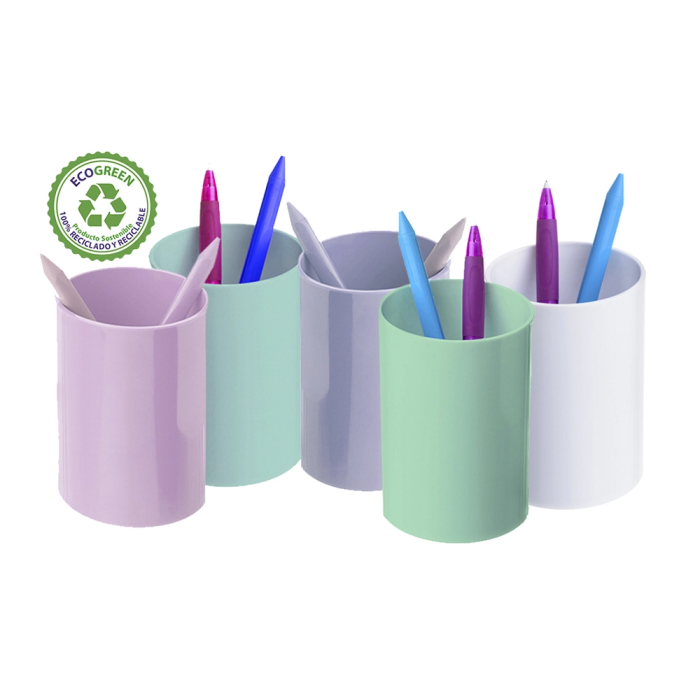 Archivo 2000 Portalápices Ecogreen Reciclado Rosa Pastel 75x105 mm 2