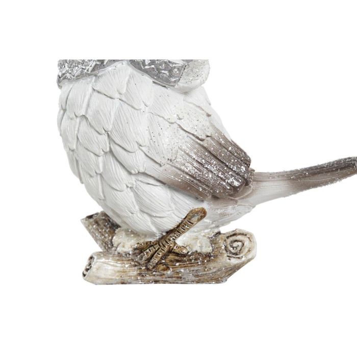 Figura Navidad Moderna DKD Home Decor Blanco Gris 7 x 12.5 x 13.5 cm (2 Unidades) 2