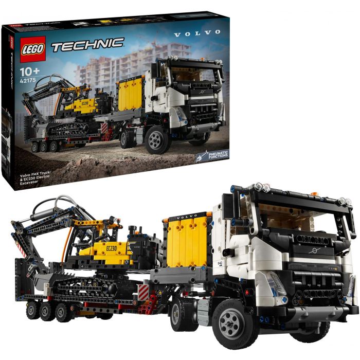 LEGO 42175 Camión Volvo FMX y Excavadora Eléctrica EC230 Set de Vehículos 10