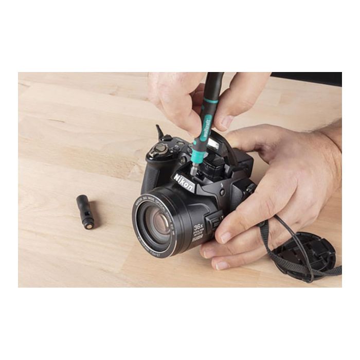 Wolfcraft Mini atornillador de bolsillo 8736000 con 4 puntas reversibles para reparaciones precisas 2