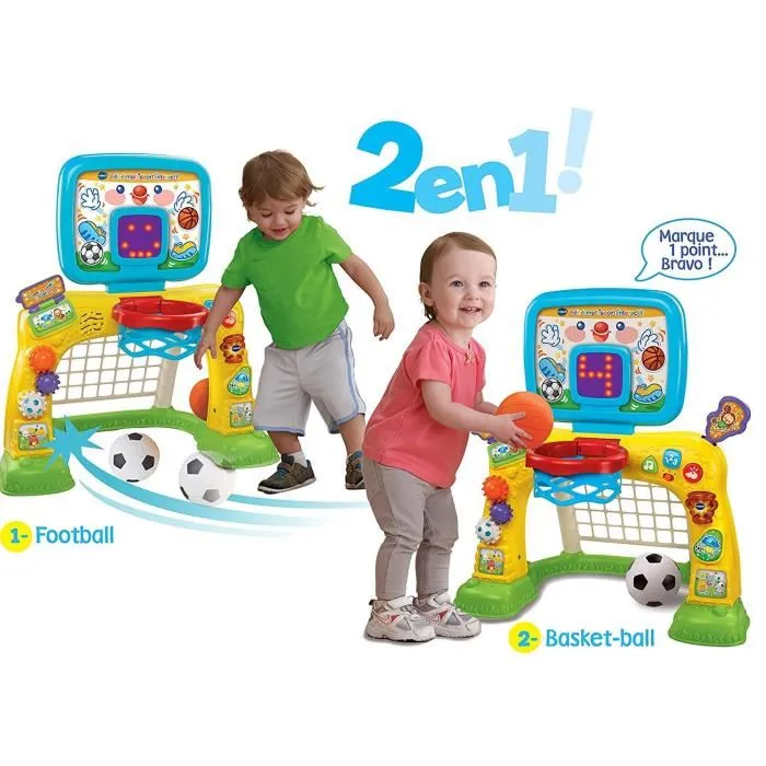 Vtech Baby Multisport Interactive Baloncesto Fútbol Juguete Deportivo para Bebé de 12 a 36 Meses Idioma Francés 2
