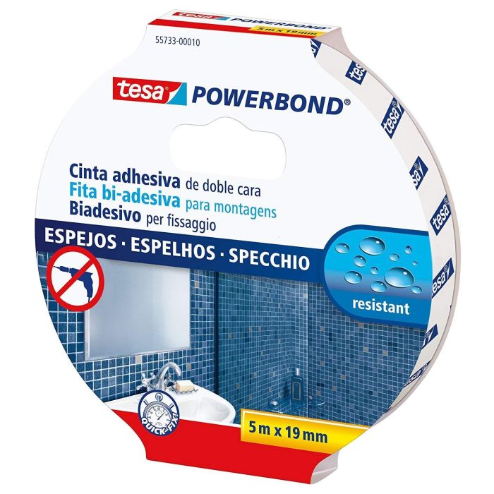 Tesa Cinta Adhesiva De Montaje Doble Cara Powerbond 19 mm X 5M Espejos Tesa Cinta Adhesiva De Montaje Doble Cara Powerbond 19 mm X 5M Espejos