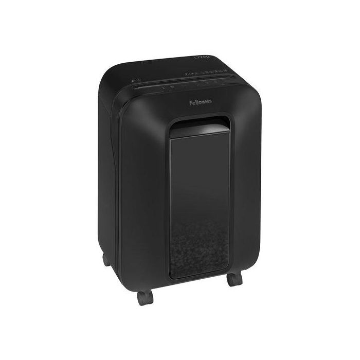 Fellowes Powershred LX200 Destructora de papel, corte 4x12mm, 12 hojas, tritura tarjetas y clips, 22L, negro 5502201