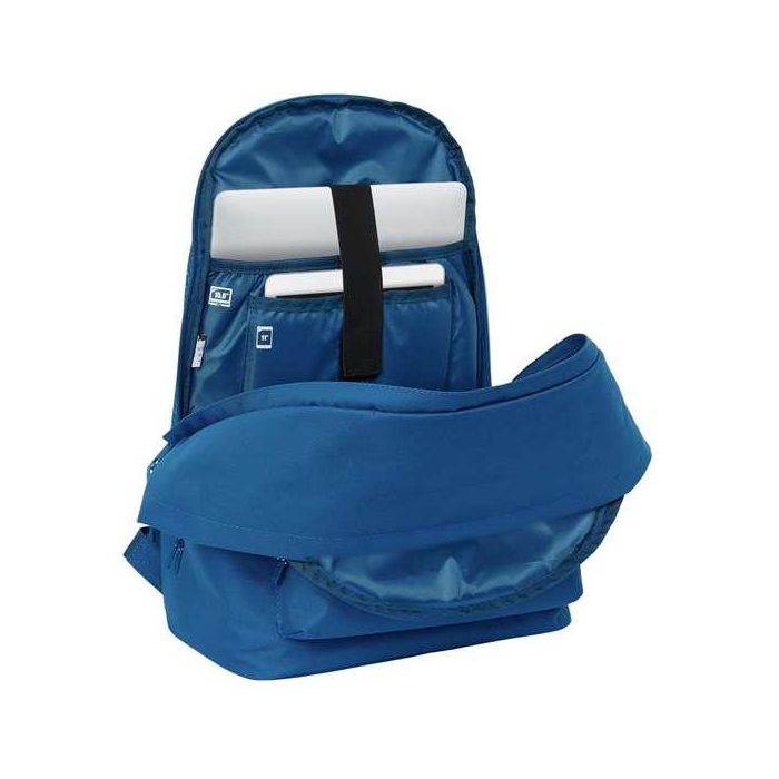 Safta Mochila Doble para Portátil 15,6" + USB Real Madrid Chica Azul 31x44x18 cm 4