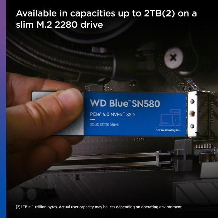 Western Digital WES1690976863534 SN580 SSD Interna NVMe 2TB 2 Western Digital WES1690976863534 SN580 SSD Interna NVMe 2TB 2