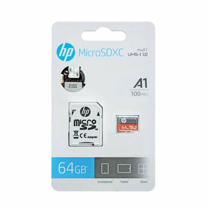 Tarjeta de Memoria Micro SD con Adaptador HP HFUD064-1V31A 64 GB 1