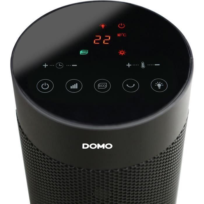 Calefactor cerámico con efecto leña - 2000 W - DOMO - DO7345H - 83,5 cm - Negro 2 Calefactor cerámico con efecto leña - 2000 W - DOMO - DO7345H - 83,5 cm - Negro 2