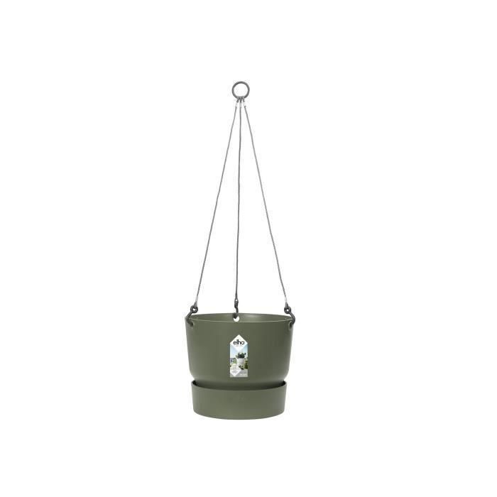 Maceta colgante ELHO Greenville 24 - Exterior - Ø 23.9 x H 20.3 cm - Verde hoja 1 Maceta colgante ELHO Greenville 24 - Exterior - Ø 23.9 x H 20.3 cm - Verde hoja 1