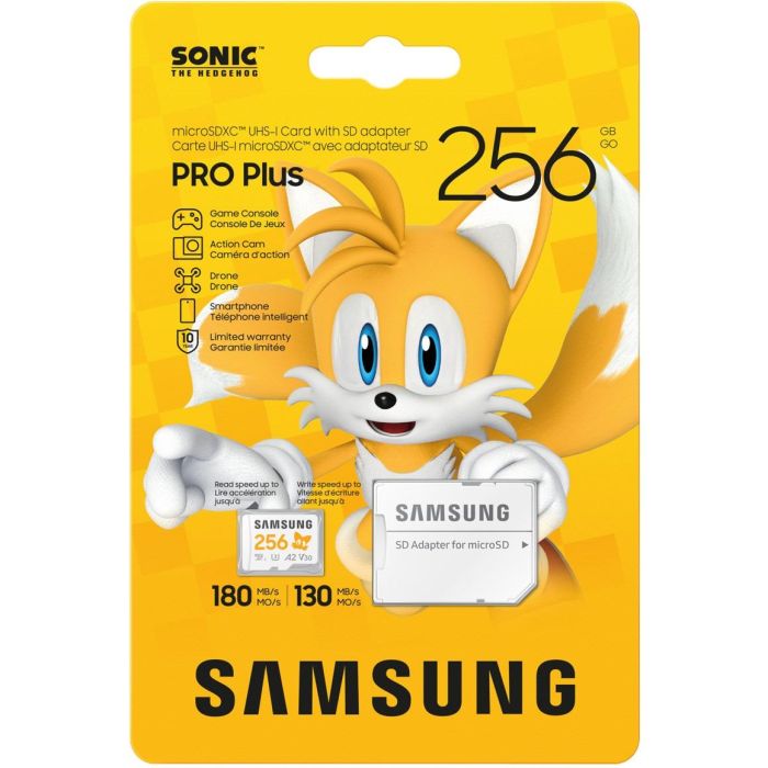 SAMSUNG MB-MD256S Tarjeta MicroSDXC de 256 GB, Clase 10, UHS-I, Velocidad de 180 MB/s, Incluye Adaptador SD 7