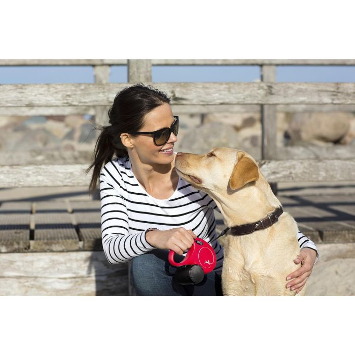 Flexi Correa Retráctil New Classic para Perros Talla XS, Cinta de 3 Metros en Color Rojo, Fabricada en Plástico y Nylon 1 Flexi Correa Retráctil New Classic para Perros Talla XS, Cinta de 3 Metros en Color Rojo, Fabricada en Plástico y Nylon 1